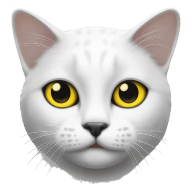 Black-and-white painted cat with yellow eyes sticker