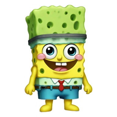 cute baby sponge bob sticker