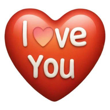 Create I love you heart  sticker