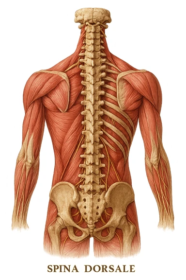 spina dosale anatomica iperrealistico sticker