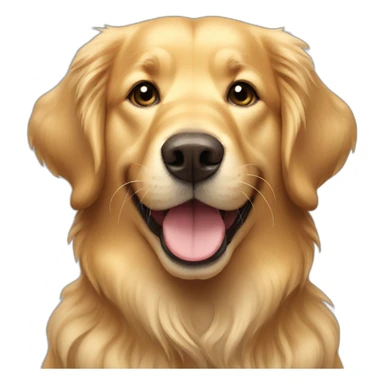 Golden retriever happy sticker