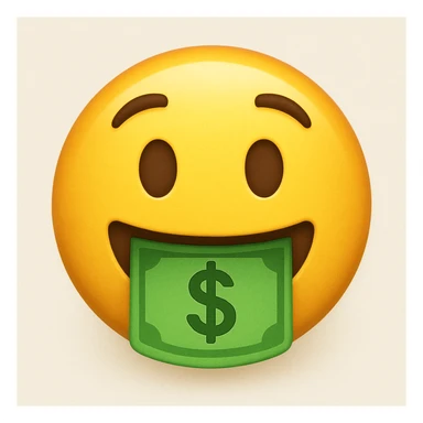 emoji with money mouth sticker