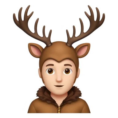 man fair in deer costume  sticker