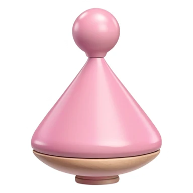 pastel pink spinning top toy for children sticker