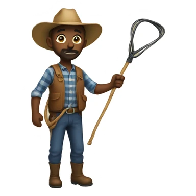 Farmer with a whip sticker
