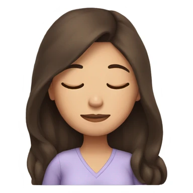 Brunette girl sleeping sticker