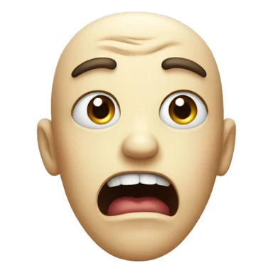 Shocked face, turning white out of fear sticker