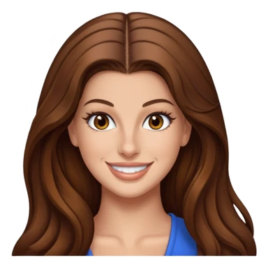 Hannah Stocking with long brown hair sticker