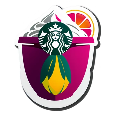 starbucks mango dragonfruit lemonade refresher sticker