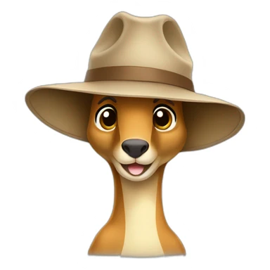 kangaroo safari hat sticker
