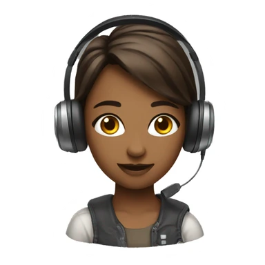 Gamin headset with a girl sticker