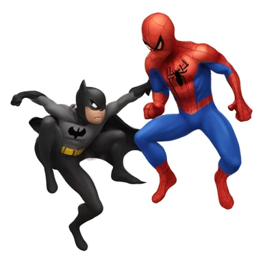 Spiderman and batman sticker