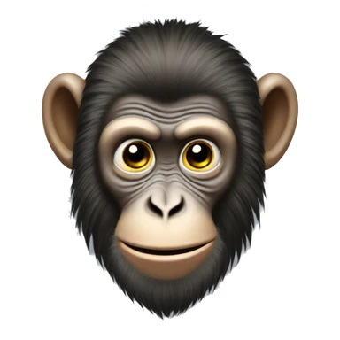 Monkey Ukrainian  crested head, long whiskers  sticker