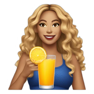 Beyoncé drinking orangina sticker