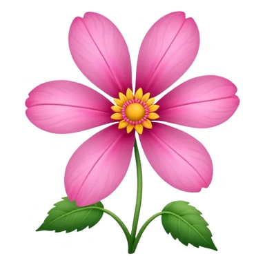pink flower with a long root sticker