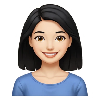 Hold. Women painting smilling  black hair sticker