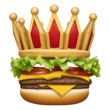 Man wearing Burger King crown on plane sticker