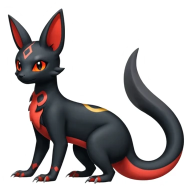 Salandit-Umbreon-Litten-Hybrid (Full body) sticker