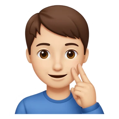 put a finger on the nose twice but In a cute way sticker