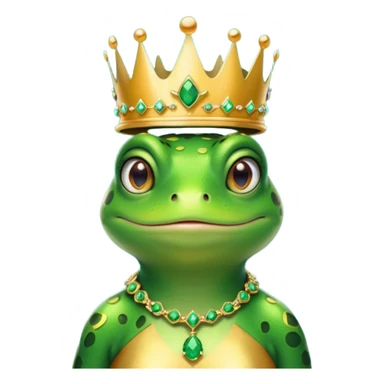 female frog in royal outfit sticker