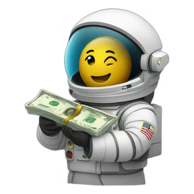 An astronate showing money sticker