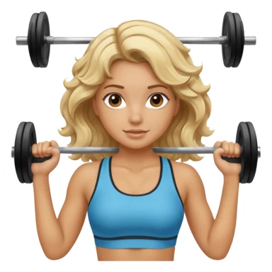 iOS 18 aesthetic wavy blondie girl gym sticker