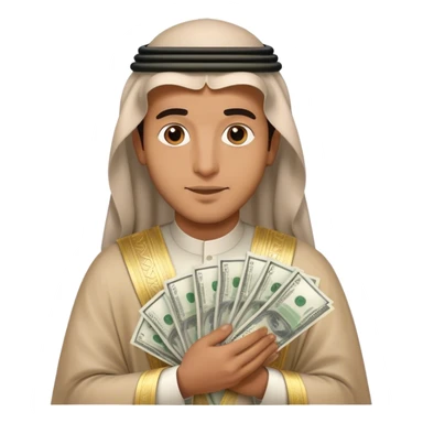 Saudi man with huge money sticker