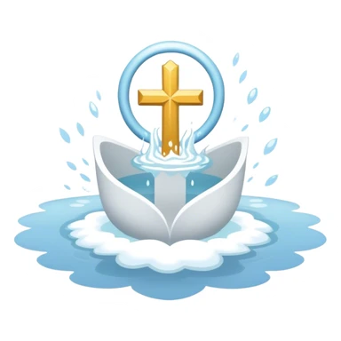 baptized emblem white sticker