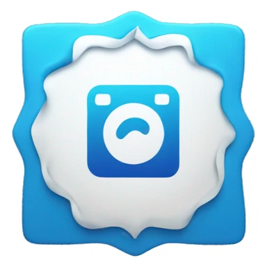 Instagram blue certification badge sticker