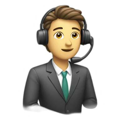 busy handset operator sticker