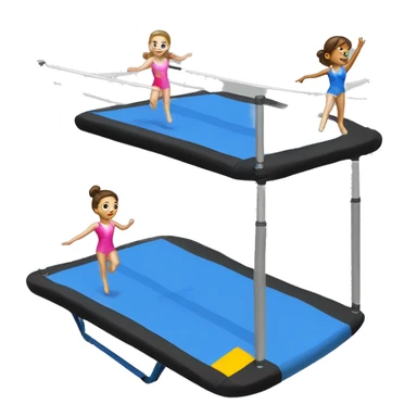 double mini trampoline gymnastics sticker