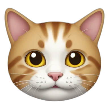 Cat Scottish straight is eating sticker