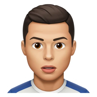 ronaldo qui se mort les lèvres  sticker