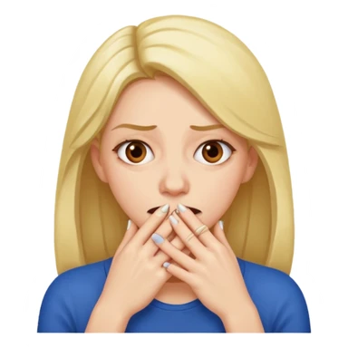 woman bitting nails anxious sticker