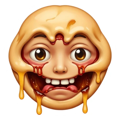 Very melted face sticker