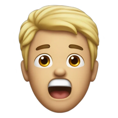 man shocked open mouth sticker