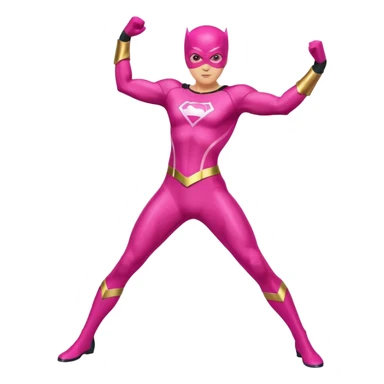 pink superhero costume sticker