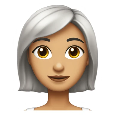 chica pelinegra ojos oscuros, cuerpo completo sticker