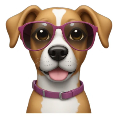 Dog wearing shades sticker