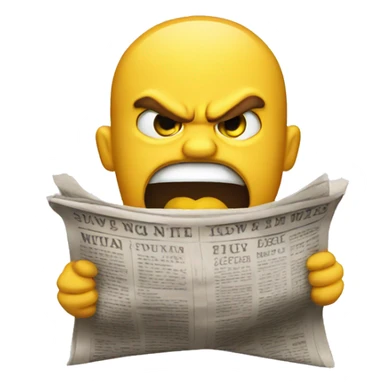 angry newspaper sticker