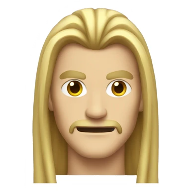 villain man with long hair sticker