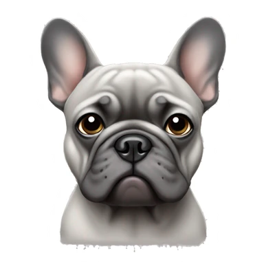 Grumpy grey French bulldog sticker