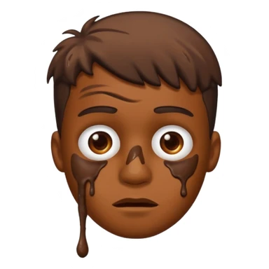 guy with poop on his face sticker