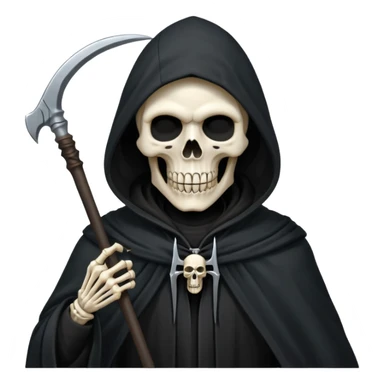 Grim reaper holding a sythe sticker