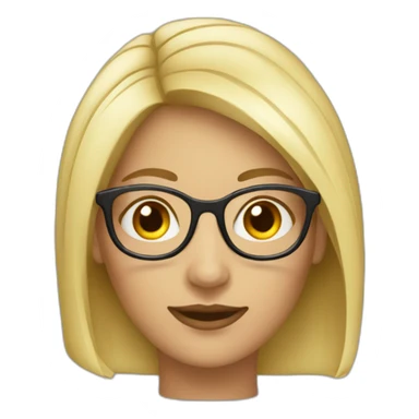 Femme-cheveux-très-court-lunettes sticker