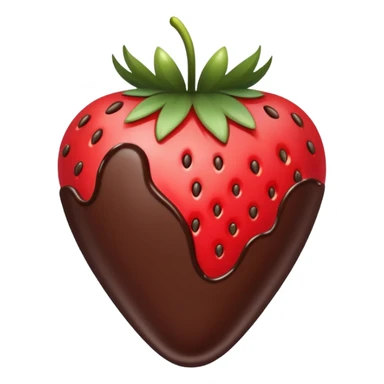 Chocolate dipped strawberry sticker