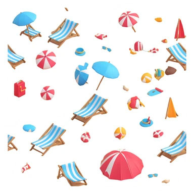 vibrant beach scene sticker