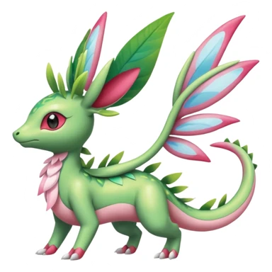 Shiny Exotic Flygon-Sylveon-Shaymin-Meganium-Hybrid-Creature sticker