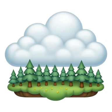 Dream cloud with forest inside sticker