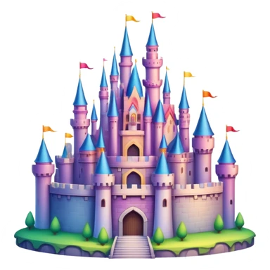 Epic divine legendary complex detailed colorful gradients aesthetic-scenic castle sticker